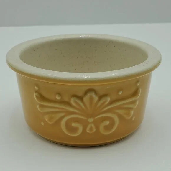 Pfaltzgraff Weir In Your Kitchen Chicory Cayenne Fennel Ramekins Blue Red Gold - Picture 8 of 8